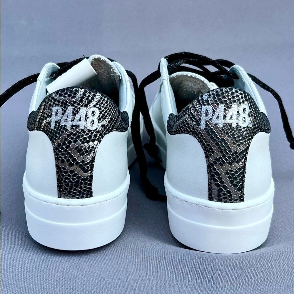 P448 White and Black Sneakers - Picture 6 of 10